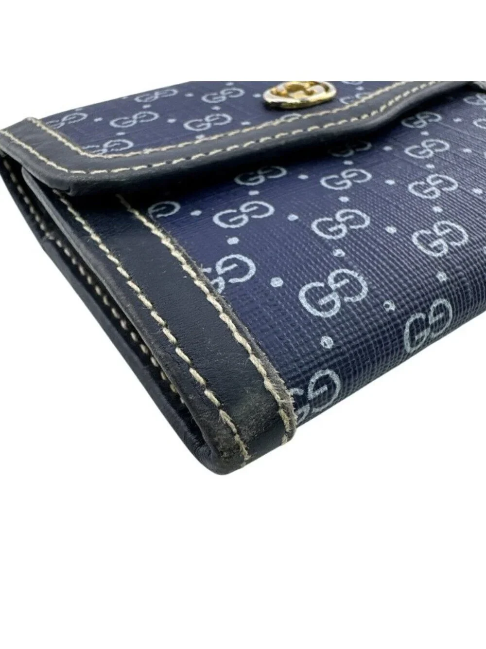 Gucci Micro GG Bifold Wallet Navy